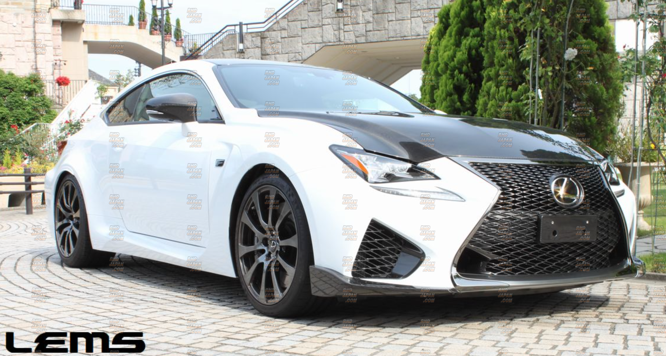 LEMS Front Lip Spoiler Dry Carbon Fiber with Clear Coating - Lexus